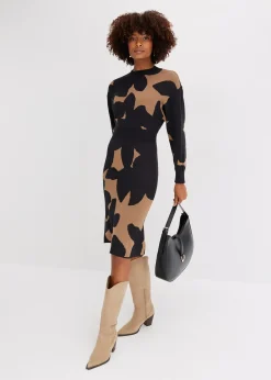 Robe midi en maille