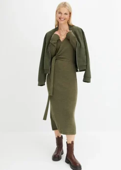 Robe midi en maille