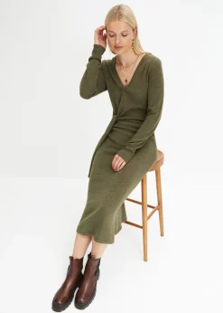 Robe midi en maille