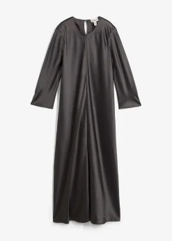 Robe midi en satin brillant