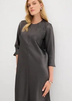 Robe midi en satin brillant