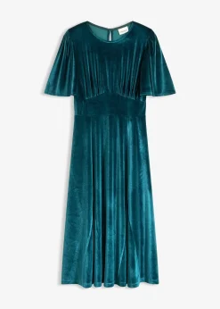 Robe midi en velours doux
