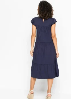 Robe midi en viscose