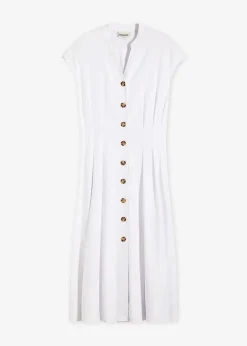 Robe midi légère en lin mélangé