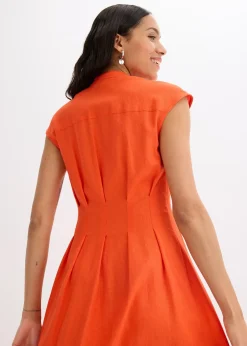 Robe midi légère en lin mélangé