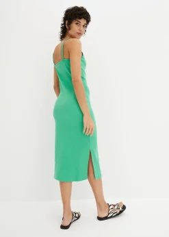 Robe moulante en jersey coton côtelé