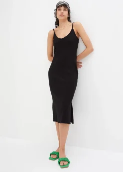 Robe moulante en jersey coton côtelé