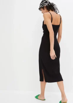 Robe moulante en jersey coton côtelé