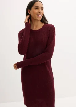 Robe oversize en maille côtelée