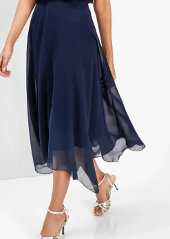 Robe premium en crêpe avec dentelle