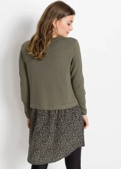 Robe pull en fine maille avec jupe montée
