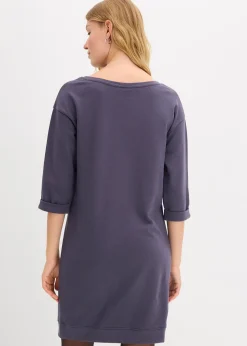 Robe sweat manches 3/4, intérieur gratté doux