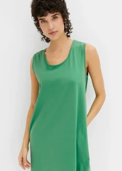 Robe trapèze courte en jersey, sans manches