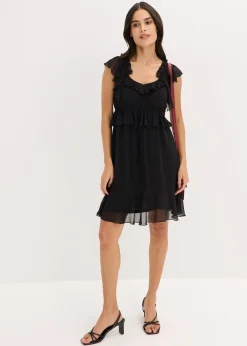 Robe trapèze en crêpe