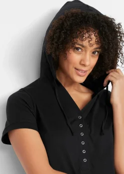 Robe T-shirt en coton, manches courtes