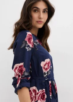 Robe-blouse de grossesse et d'allaitement en viscose fluide