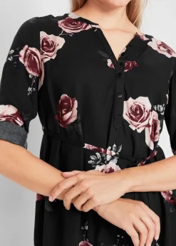 Robe-blouse de grossesse et d'allaitement en viscose fluide