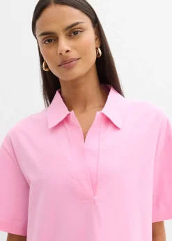 Robe-chemise en coton extensible