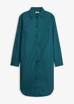 Robe-chemise en popeline de coton