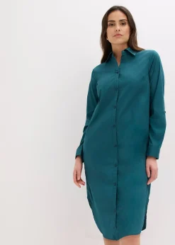 Robe-chemise en popeline de coton