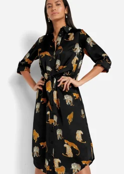 Robe-chemise en satin