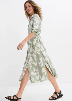 Robe-chemise en viscose fluide