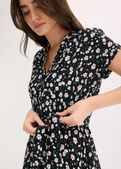 Robe-chemise fluide en viscose