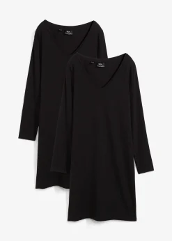 Robes en jersey à col V