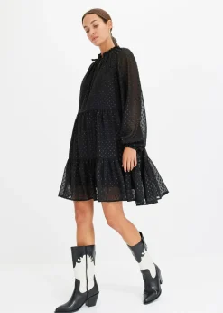 Robe-tunique en voile plumetis irisé