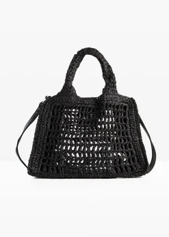 Sac à bandoulière aspect paille