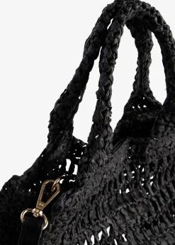 Sac à bandoulière aspect paille