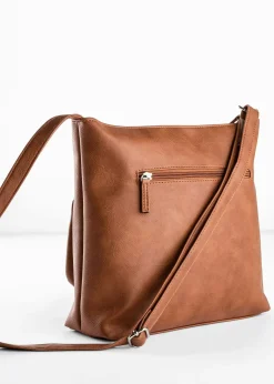 Sac à bandoulière avec poche extérieure décorative