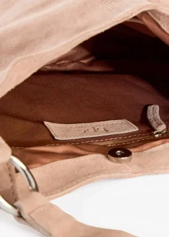 Sac en cuir velours avec sangle décorative