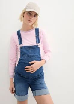 Salopette-short de grossesse en jean