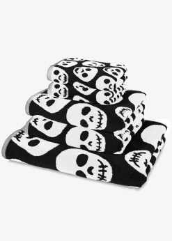 Serviette de toilette à motif tête de mort
