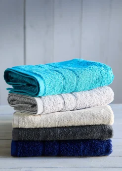 Serviette de toilette en éponge douce pur coton