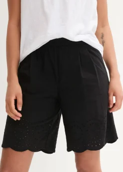 Short 100% coton avec taille élastiquée