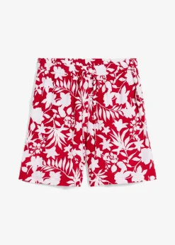 Short ample en viscose avec taille haute élastiquée