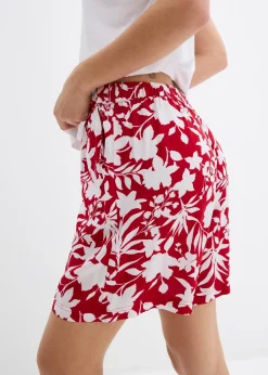 Short ample en viscose avec taille haute élastiquée