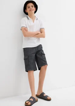 Short cargo long en chambray, Regular