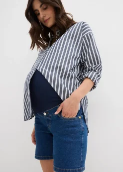 Short de grossesse en coton denim extensible