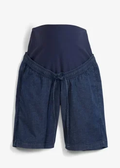 Short de grossesse léger en denim extensible