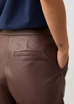 Short en cuir nappa d’agneau