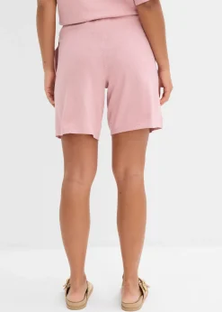 Short en fine maille avec taille élastiquée