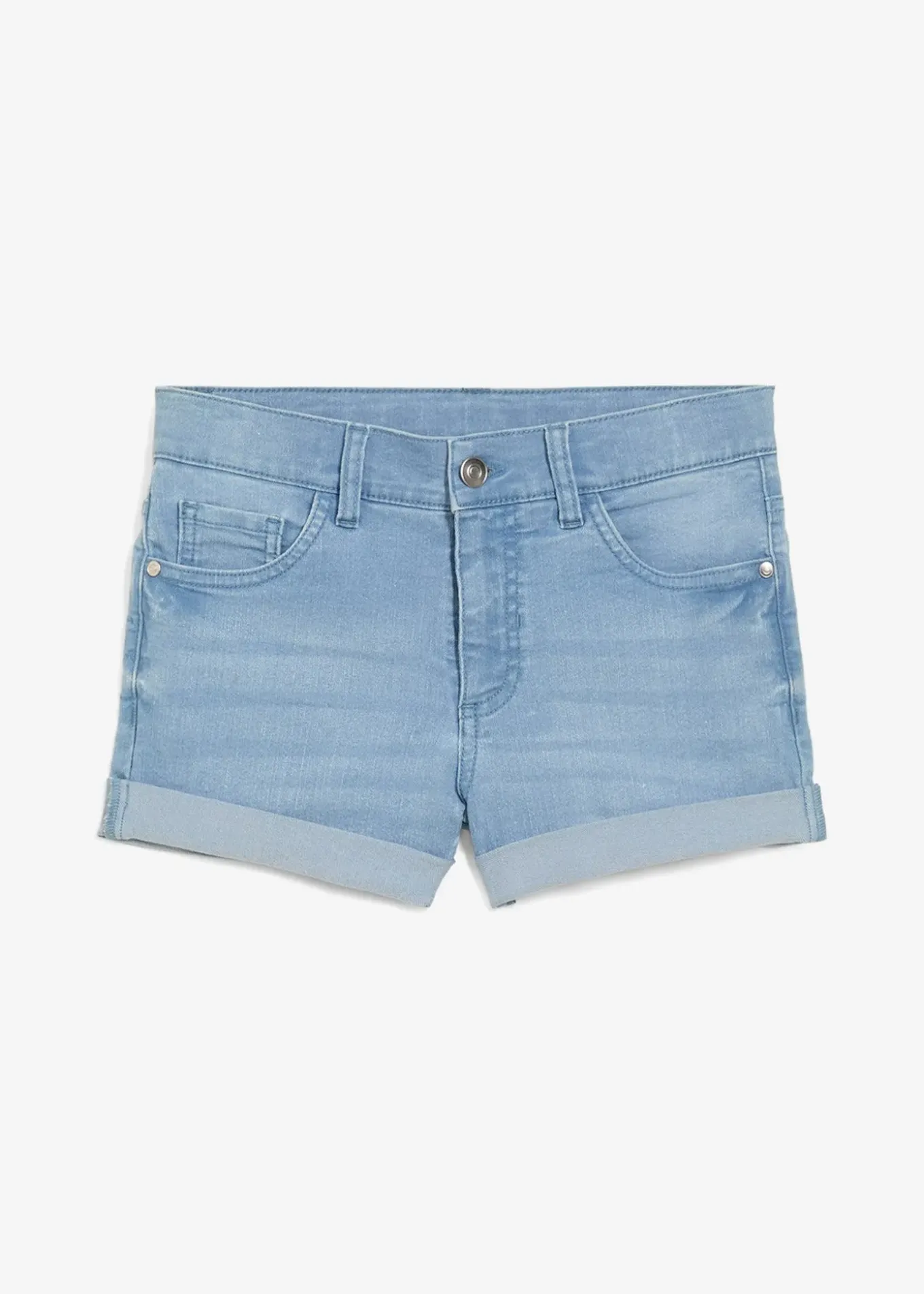 Short en jean, taille mi-haute