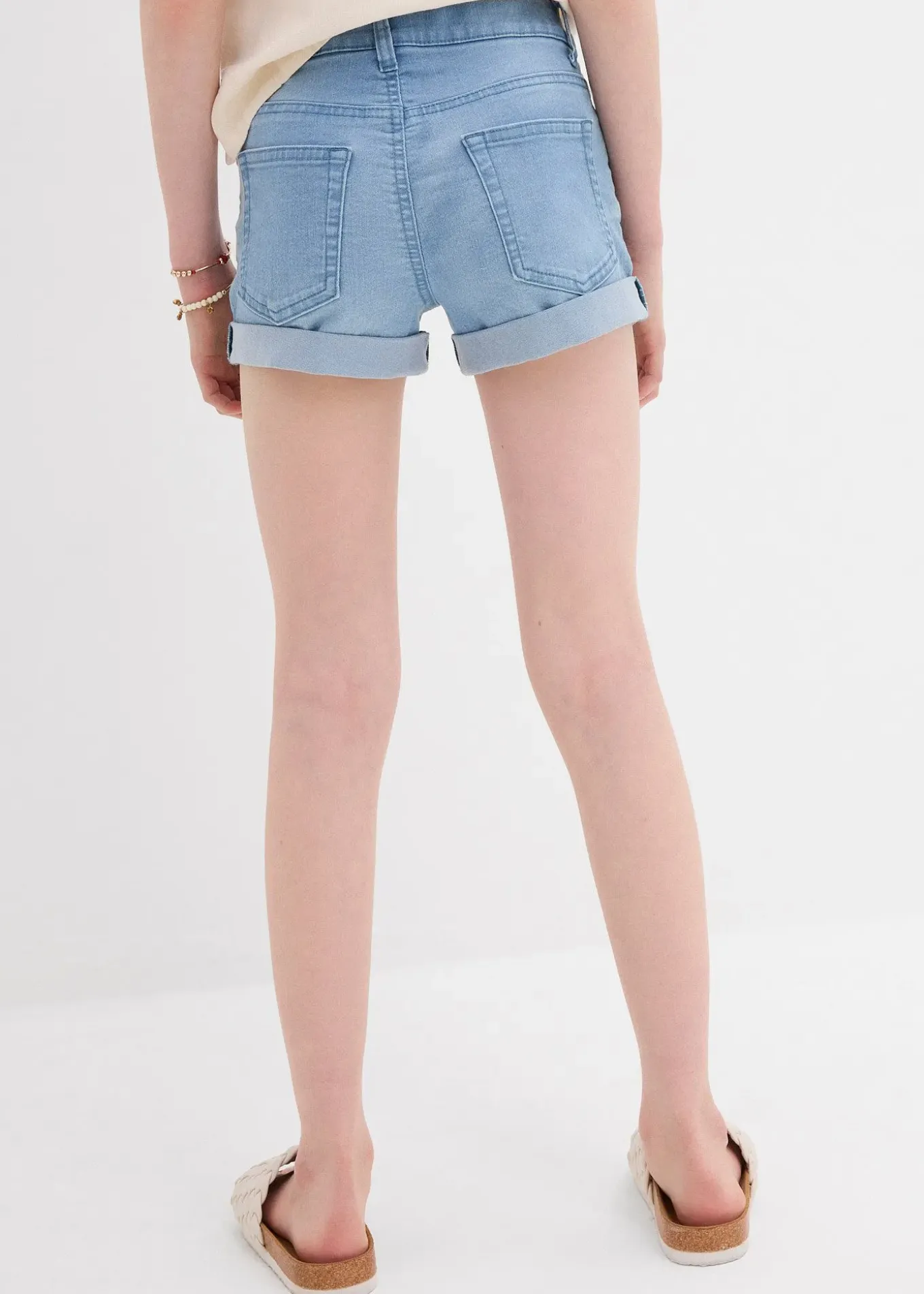 Short en jean, taille mi-haute