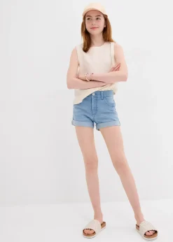 Short en jean, taille mi-haute