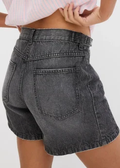 Short en jean taille mi-haute, peu extensible