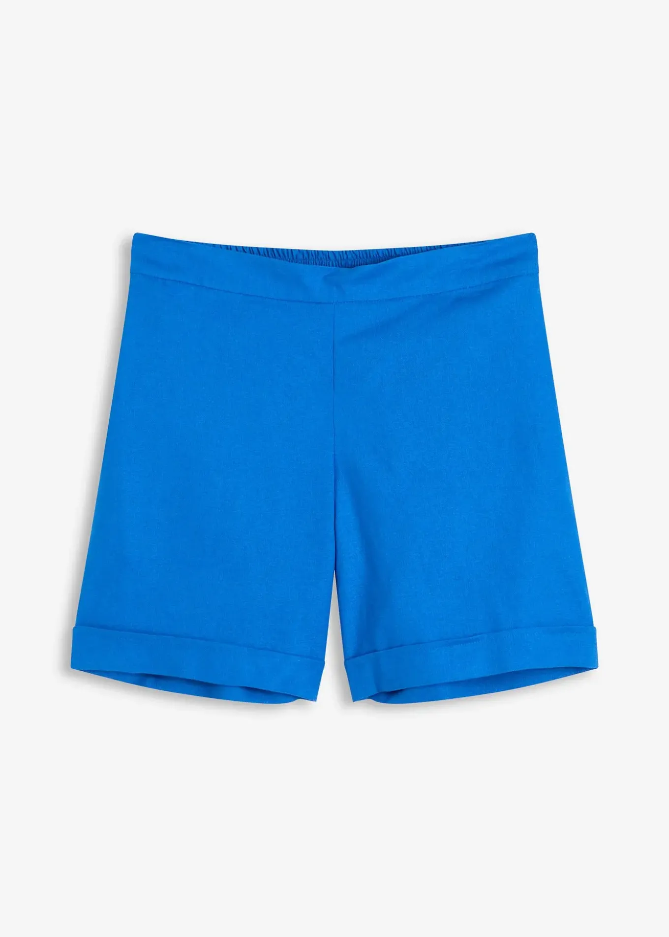 Short en lin mélangé, taille élastiquée