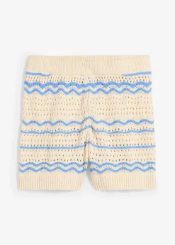 Short en maille aérienne coton et lin